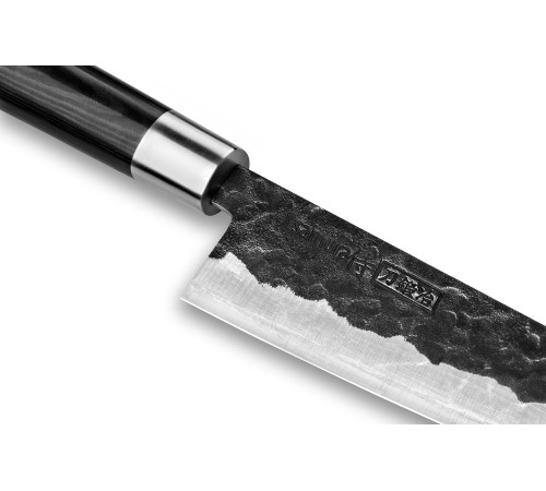 SBL-0095 Сантоку 182 мм "Samura Blacksmith", AUS-8 Hammered, микарта