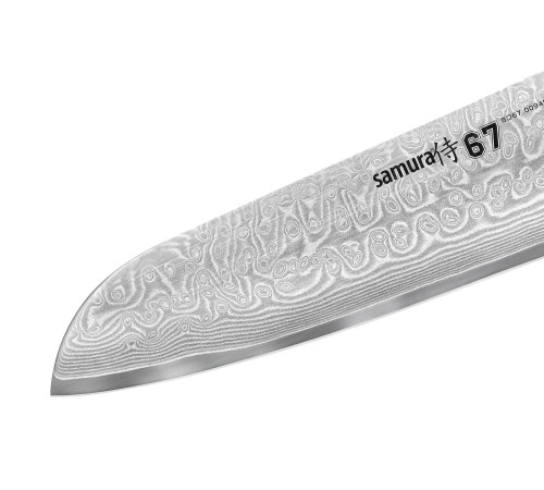 SD67-0094M Сантоку 175 мм "Samura 67 Damascus", дамаск 67 слоев, микарта