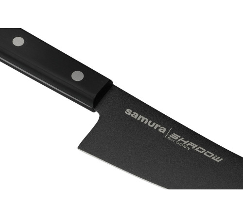 SH-0083 Шеф нож малый 166 мм "Samura Shadow", AUS-8 с покрыт. Black-coating, ABS-пластик