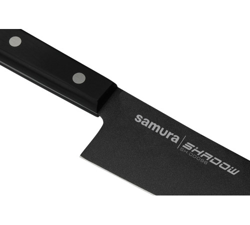 SH-0096 Гранд Сантоку 197 мм "Samura Shadow", AUS-8 с покрыт. Black-coating, ABS-пластик