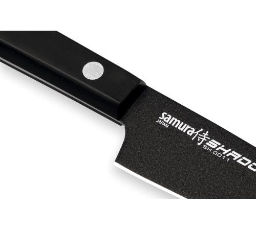 SH-0011 Овощной нож 99 мм "Samura Shadow", AUS-8 с покрыт. Black-coating, ABS-пластик