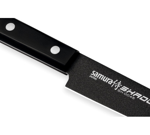 SH-0045 Слайсер, нож для нарезки 196 мм "Samura Shadow", AUS-8 с покрыт. Black-coating, ABS-пластик
