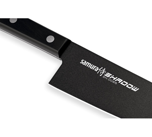 SH-0085 Шеф нож 208 мм "Samura Shadow", AUS-8 с покрыт. Black-coating, ABS-пластик