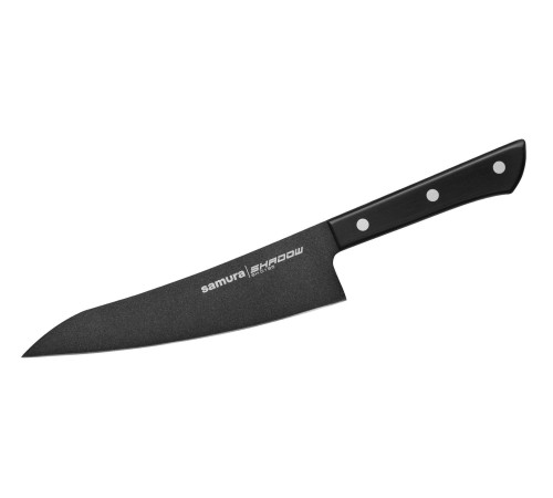 SH-0185 Гюто 182 мм "Samura Shadow", AUS-8 с покрыт. Black-coating, ABS-пластик
