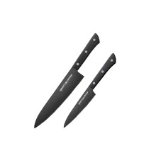 SH-0210 Набор из 2 ножей "Samura Shadow" (21, 85), AUS-8 с покрыт. Black-coating, ABS-пластик
