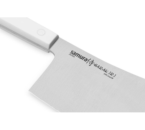 SHR-0040W Кухонный топорик 180 мм "Samura Harakiri", AUS-8, ABS-пластик, белая рукоять