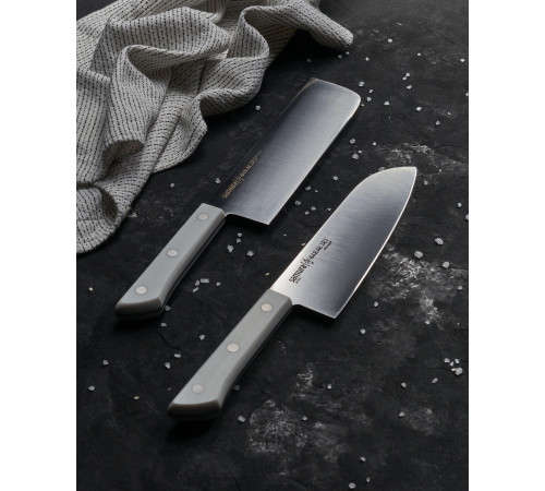 SHR-0043W Накири 170 мм "Samura Harakiri", AUS-8, ABS-пластик, белая рукоять