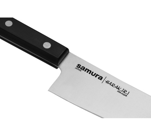 SHR-0096B Гранд Сантоку 197 мм "Samura Harakiri", AUS-8, ABS-пластик, черная рукоять