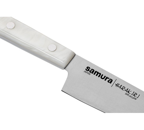 SHR-0023AW Универсальный нож 150 мм "Samura Harakiri", AUS-8, белый акрил