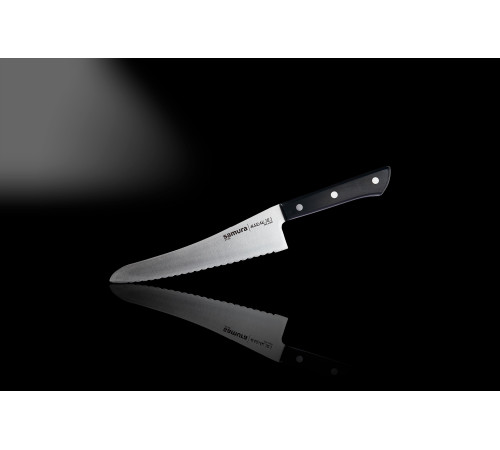 SHR-0056B Нож для замороженных продуктов 188 мм "Samura Harakiri", AUS-8, ABS-пластик, черная рукоять