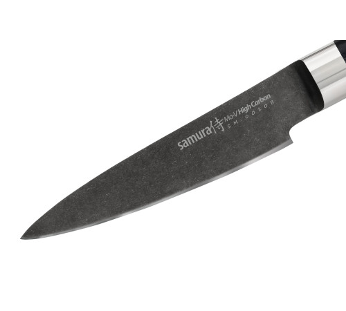 SM-0010B Овощной нож 90 мм "Samura Mo-V Stonewash", AUS-8 с галтовкой, G-10