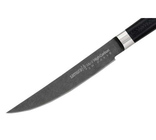 SM-0031B Стейк-нож 120 мм "Samura Mo-V Stonewash", AUS-8 с галтовкой, G-10