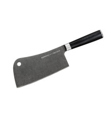 SM-0040B Кухонный топорик 180 мм "Samura Mo-V Stonewash", AUS-8 с галтовкой, G-10