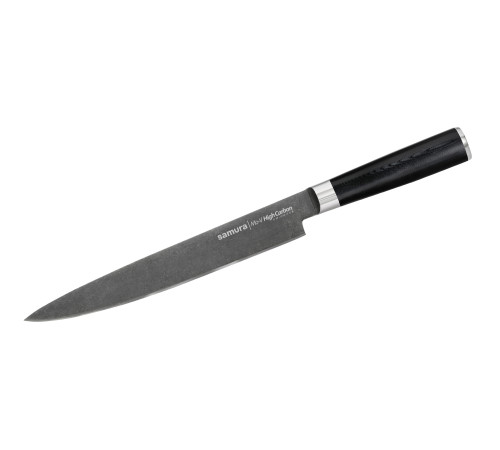 SM-0045B Слайсер, нож для нарезки 230 мм "Samura Mo-V Stonewash", AUS-8 с галтовкой, G-10
