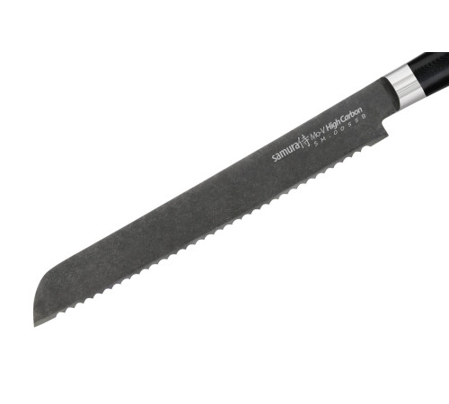 SM-0055B Хлебный нож 230 мм "Samura Mo-V Stonewash", AUS-8 с галтовкой, G-10