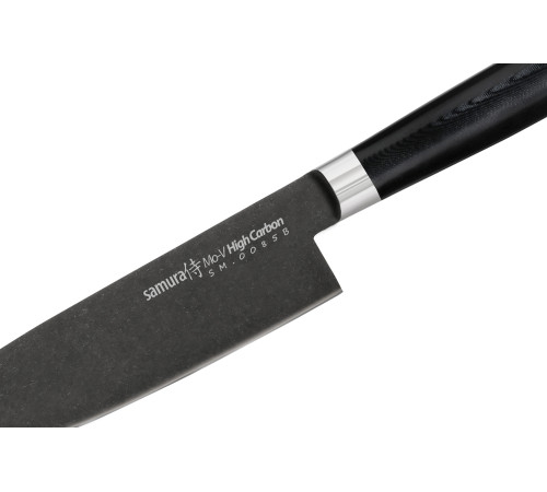 SM-0085B Шеф нож 200 мм "Samura Mo-V Stonewash", AUS-8 с галтовкой, G-10