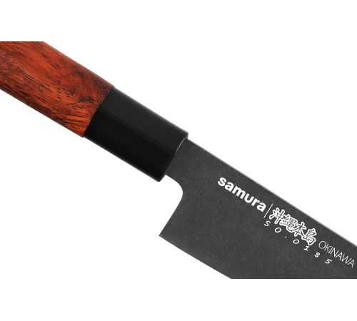 SO-0185B Гюто 170 мм "Samura Okinawa Stonewash", AUS-8 с галтовкой, дерево