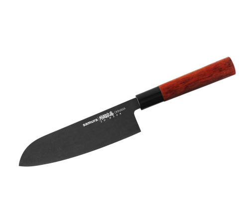 SO-0194B Сантоку 175 мм "Samura Okinawa Stonewash", AUS-8 с галтовкой, дерево