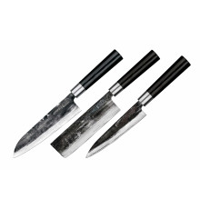 SP5-0220 Набор из 3 ножей "Samura Super 5" (23, 43, 95), дамасская сталь, 5 слоев, микарта