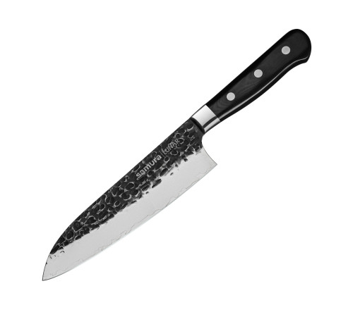 SPL-0095 Сантоку 180 мм "Samura Pro-S Lunar", кованый дамаск, 67 слоев, G-10